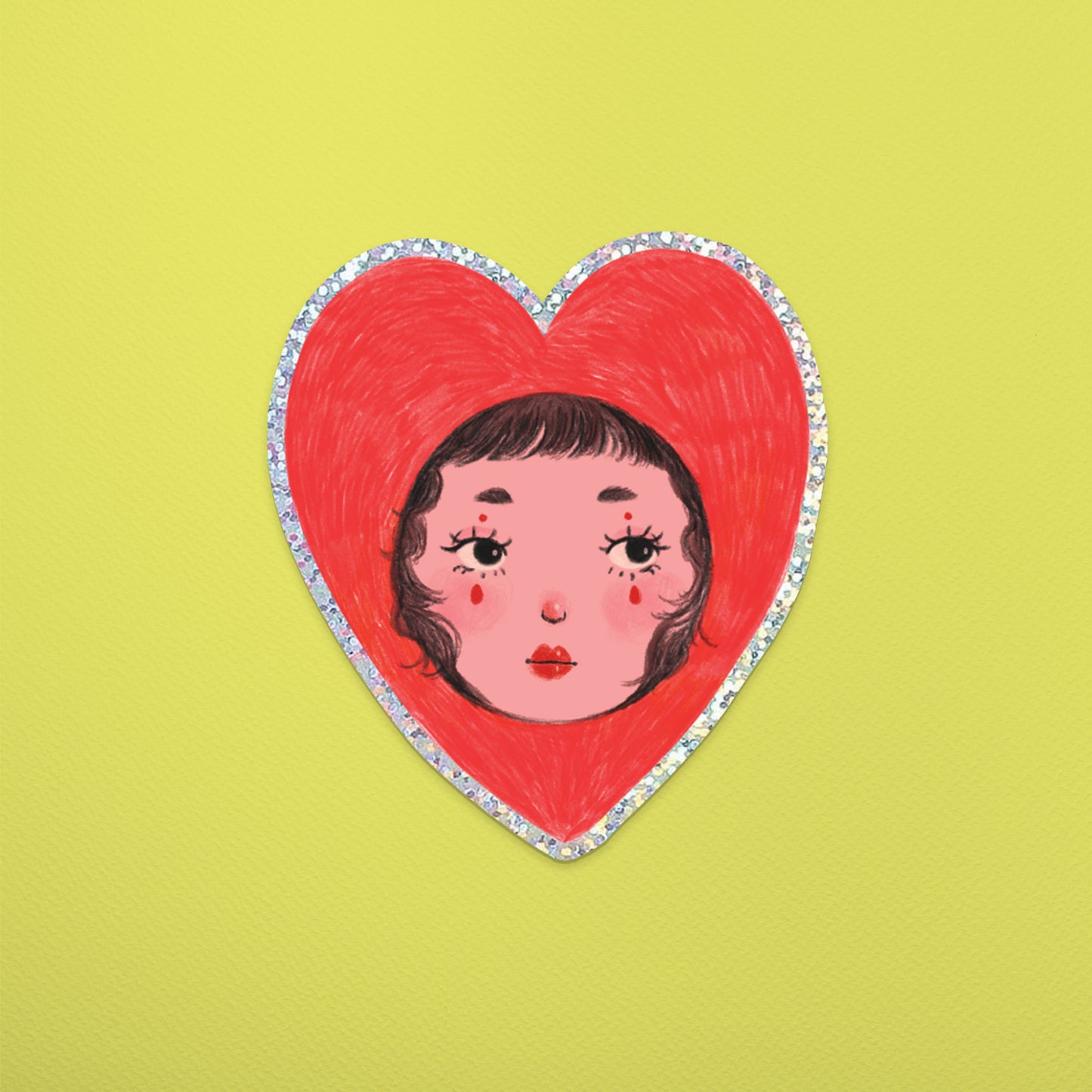 Heart Face Sticker (Holographic - Limited Edition)