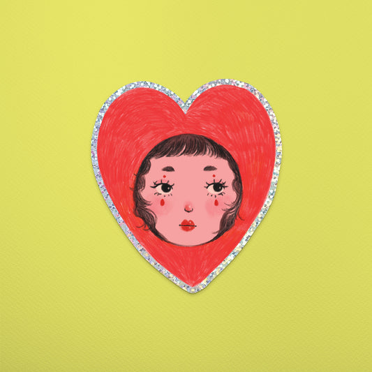 Heart Face Sticker (Holographic - Limited Edition)