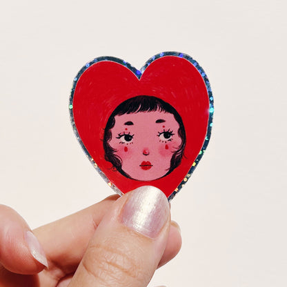 Heart Face Sticker (Holographic - Limited Edition)
