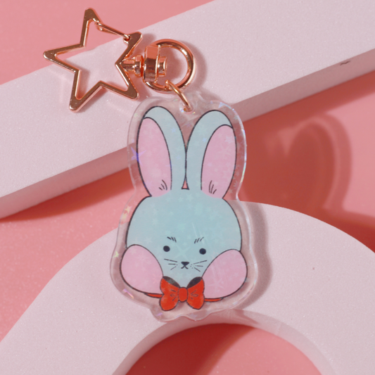 Fufu Bunny Holographic Keychain